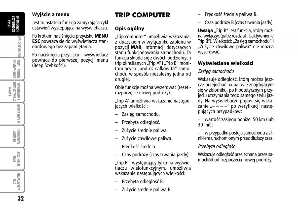 Fiat Grande Punto III 3 instrukcja obslugi / page 34