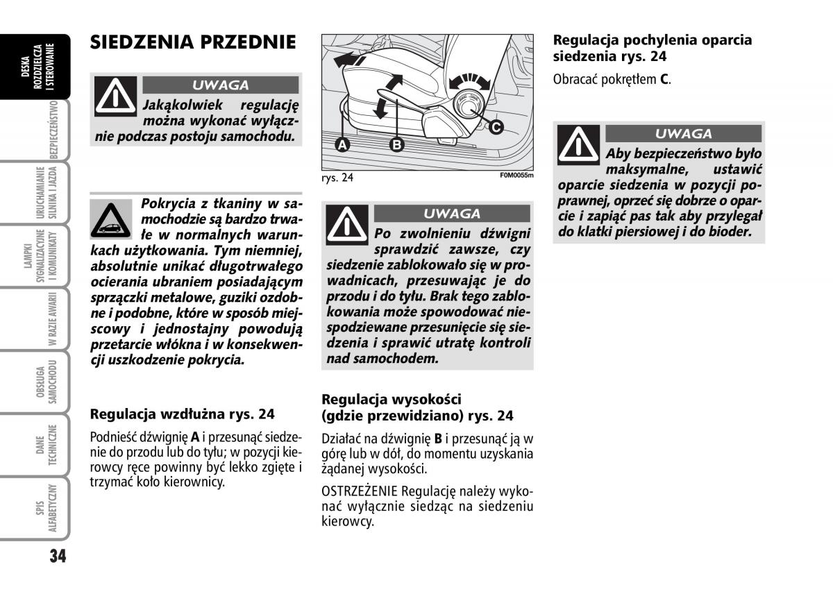 Fiat Grande Punto III 3 instrukcja obslugi / page 36