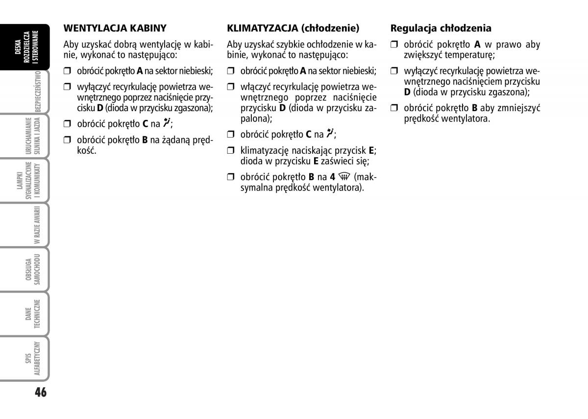 Fiat Grande Punto III 3 instrukcja obslugi / page 48