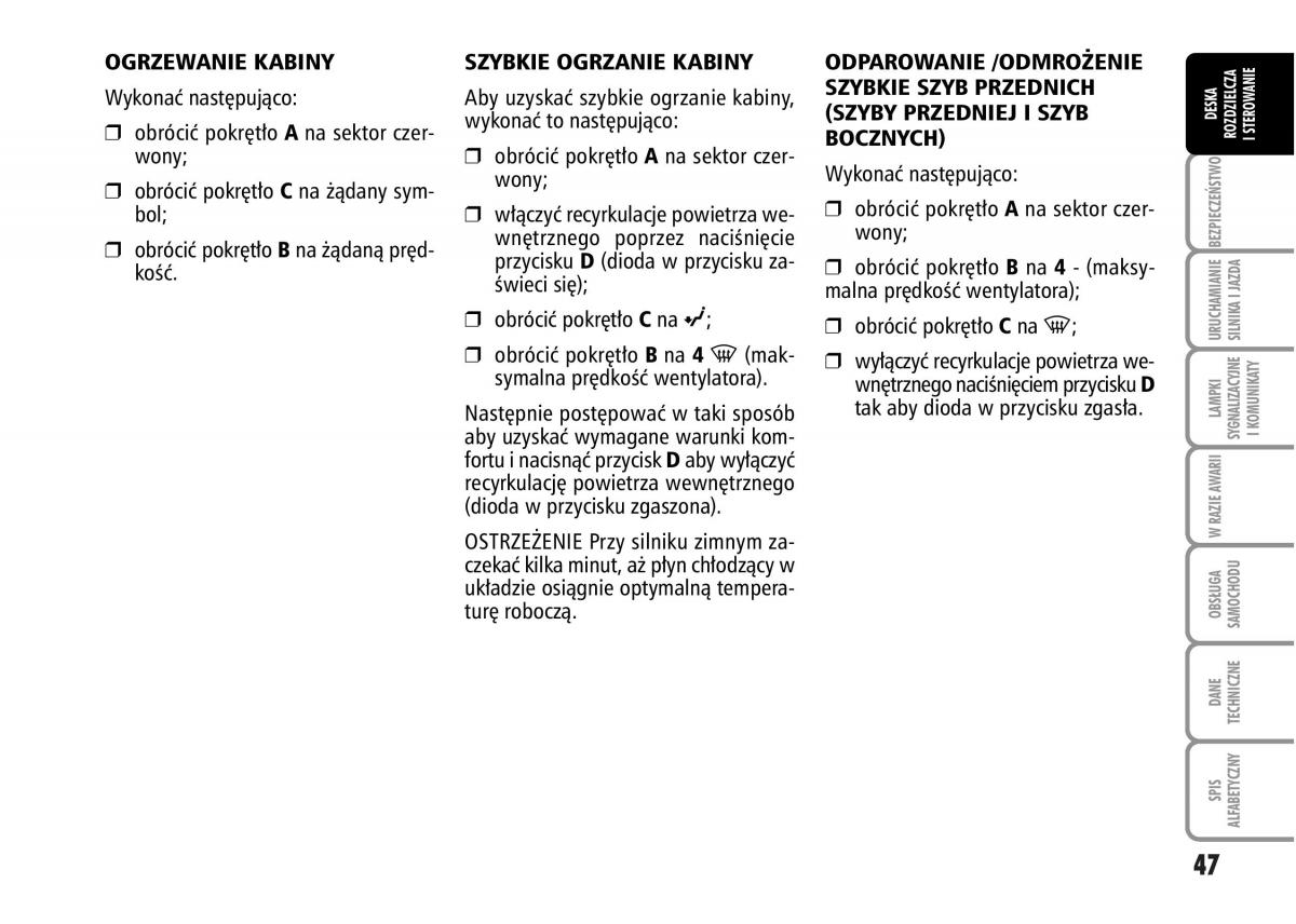 Fiat Grande Punto III 3 instrukcja obslugi / page 49