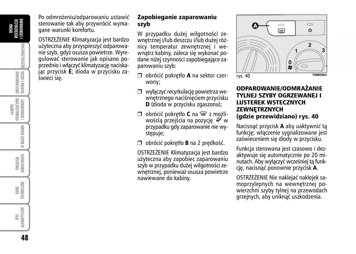 Fiat Grande Punto III 3 instrukcja obslugi / page 50