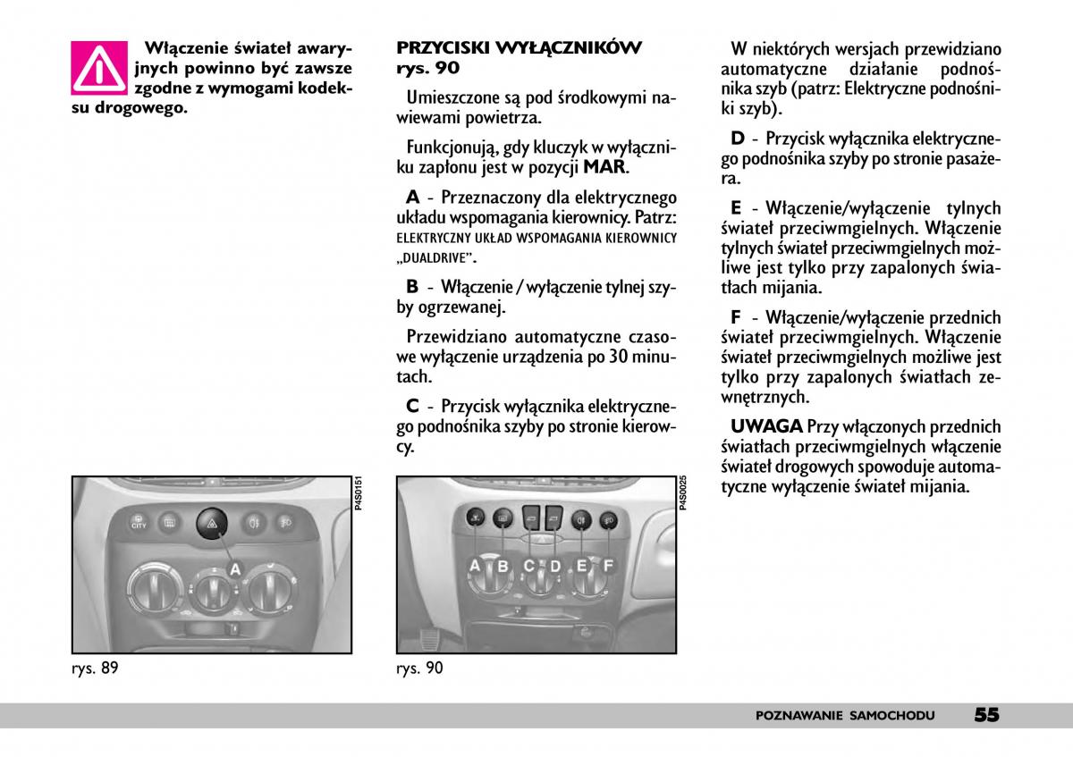 Fiat Punto II 2 instrukcja obslugi / page 59