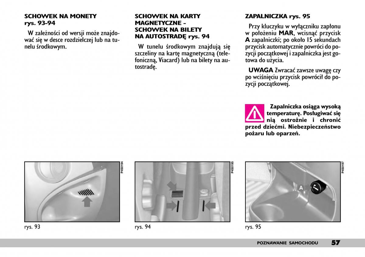 Fiat Punto II 2 instrukcja obslugi / page 61