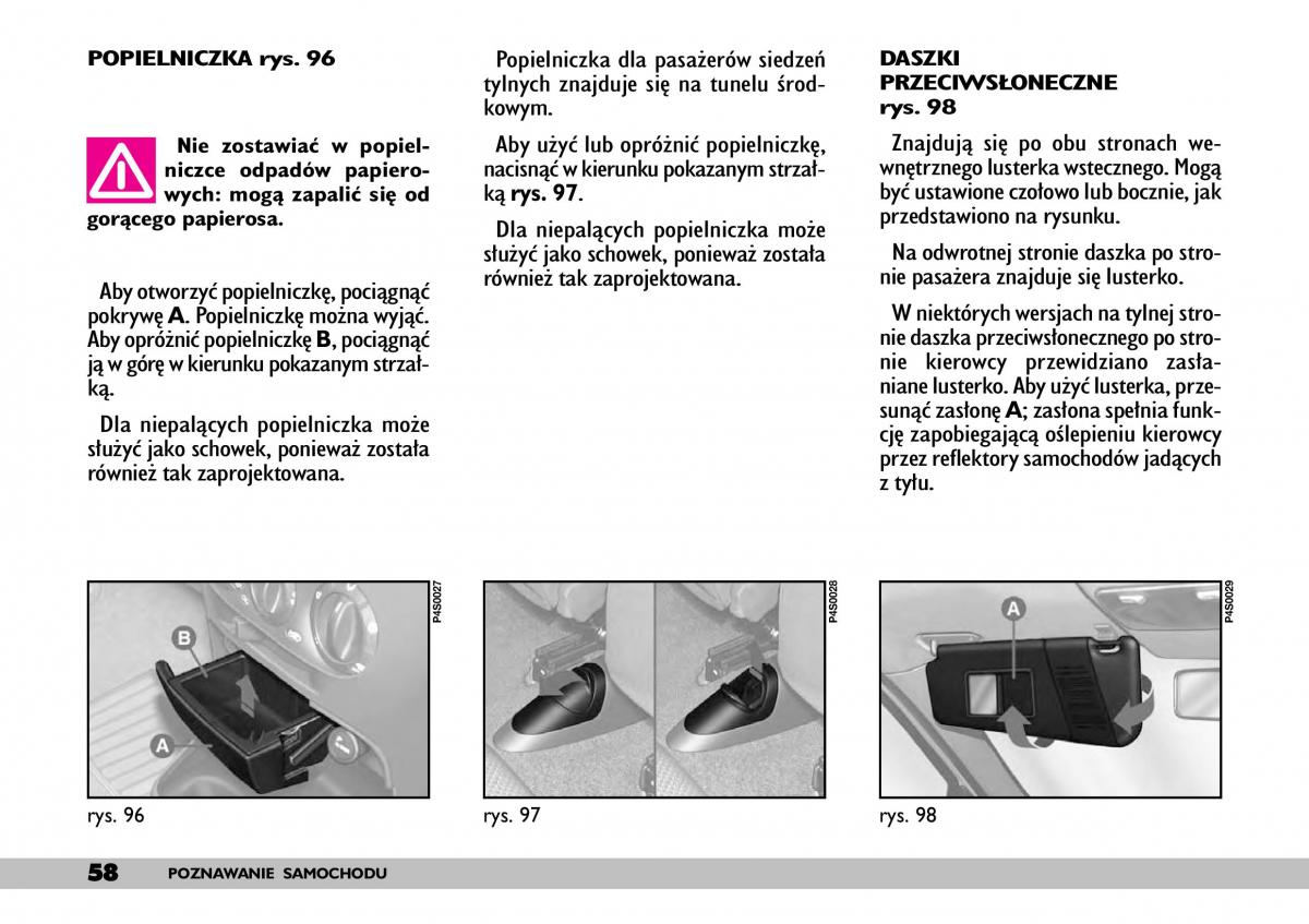 Fiat Punto II 2 instrukcja obslugi / page 62