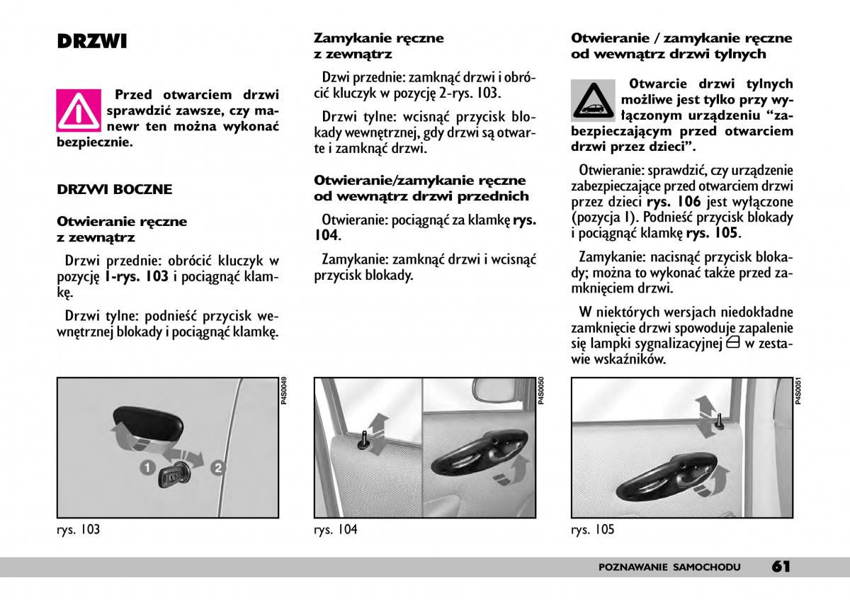 Fiat Punto II 2 instrukcja obslugi / page 65