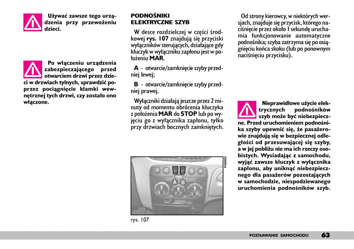 Fiat Punto II 2 instrukcja obslugi / page 67