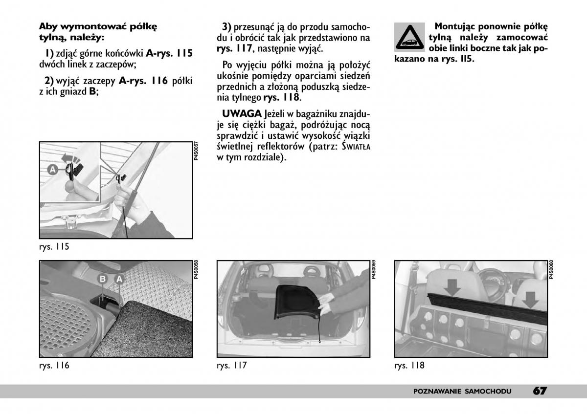 Fiat Punto II 2 instrukcja obslugi / page 71