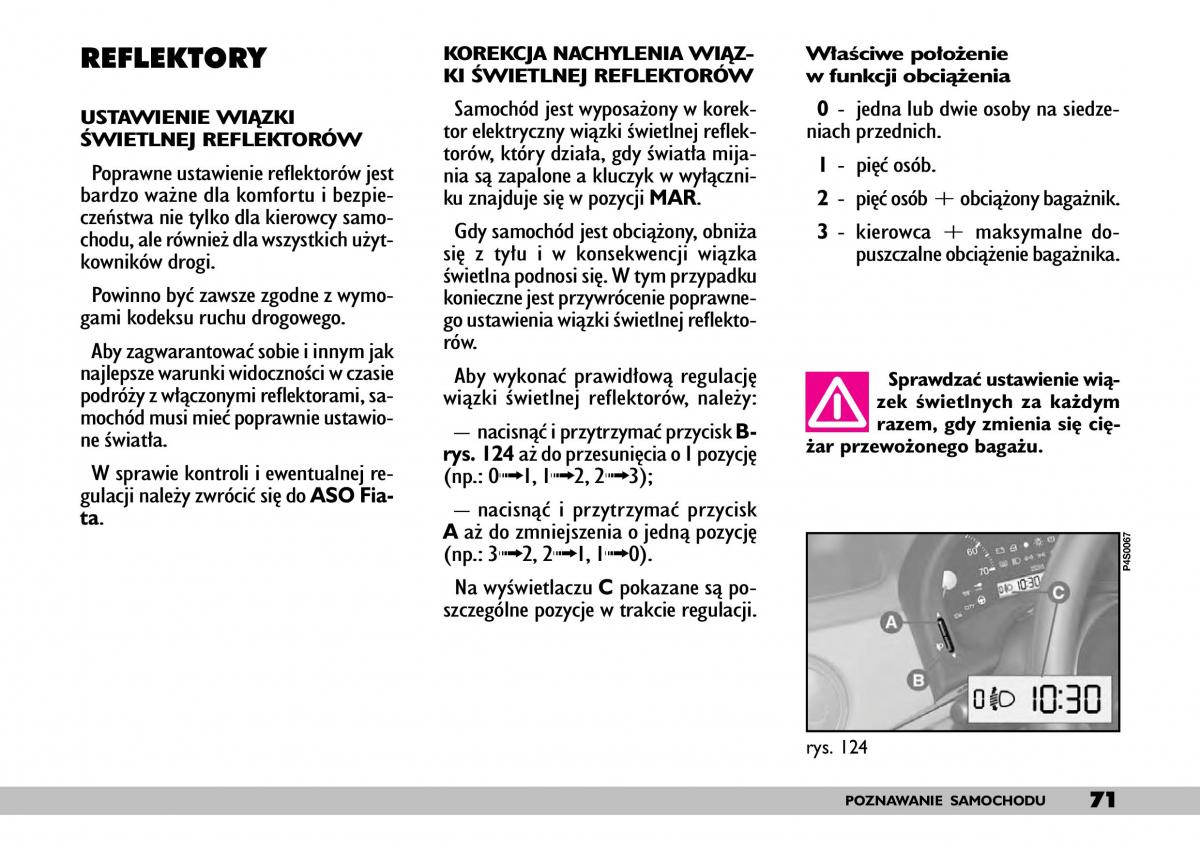 Fiat Punto II 2 instrukcja obslugi / page 75