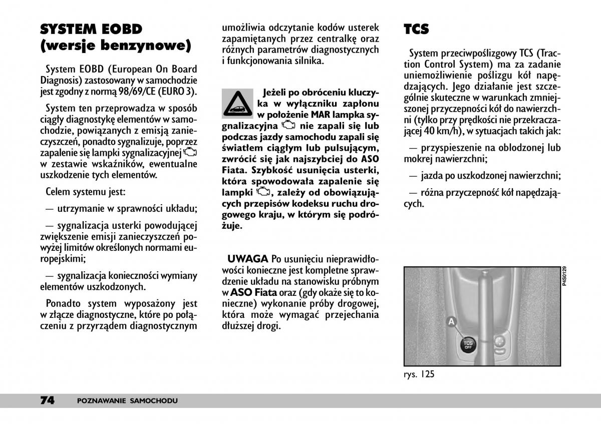 Fiat Punto II 2 instrukcja obslugi / page 78