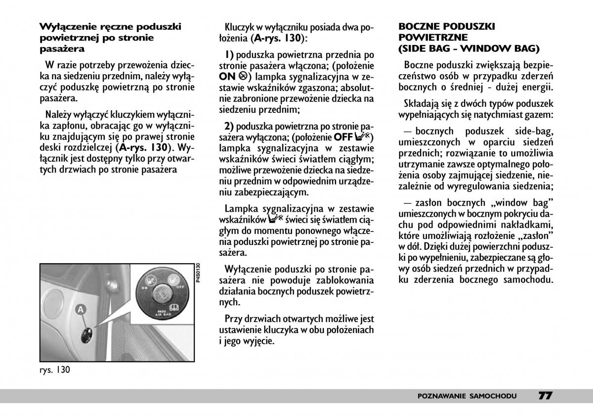 Fiat Punto II 2 instrukcja obslugi / page 81