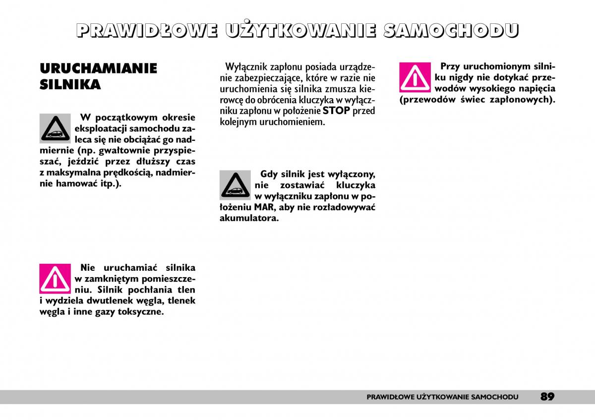 Fiat Punto II 2 instrukcja obslugi / page 93