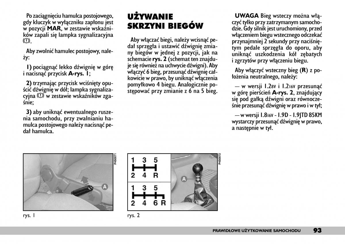 Fiat Punto II 2 instrukcja obslugi / page 97