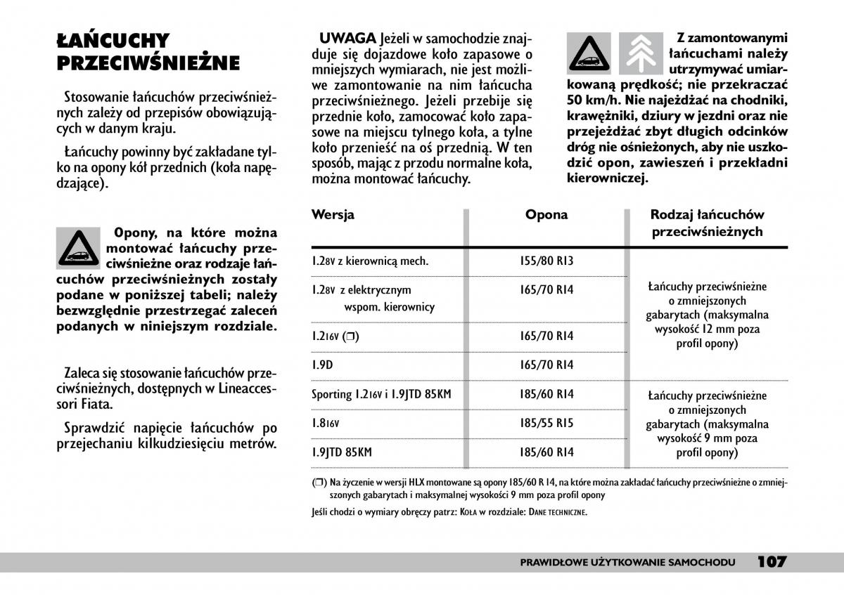 Fiat Punto II 2 instrukcja obslugi / page 111