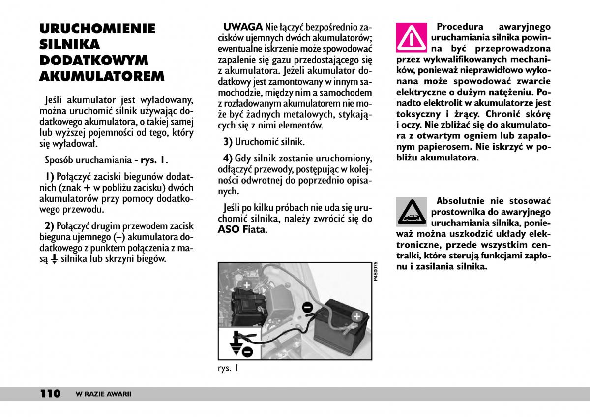 Fiat Punto II 2 instrukcja obslugi / page 114