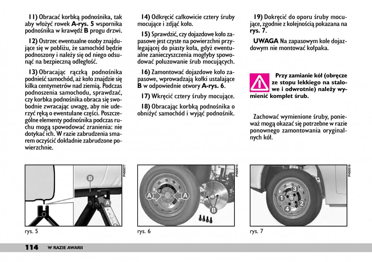 Fiat Punto II 2 instrukcja obslugi / page 118