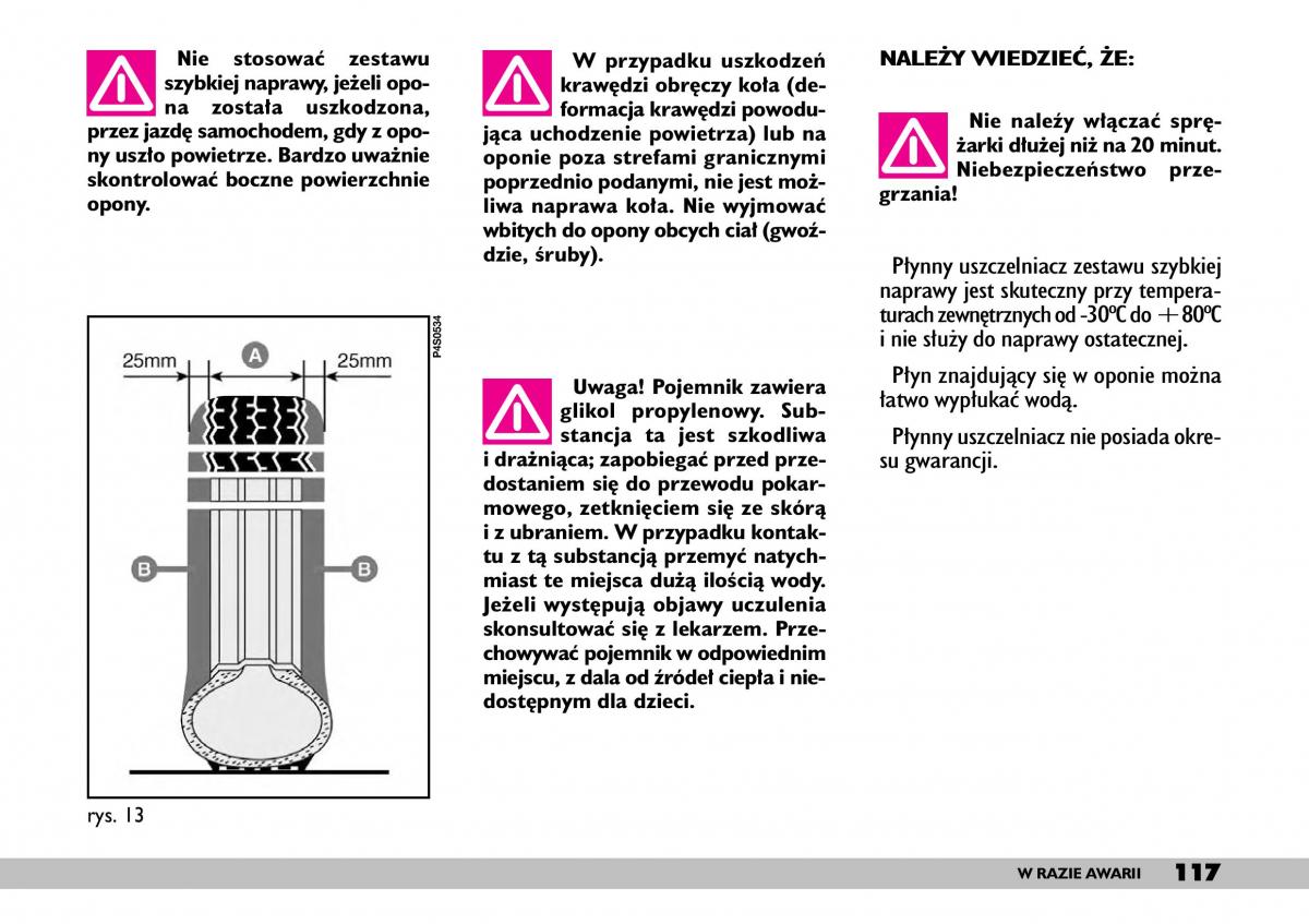 Fiat Punto II 2 instrukcja obslugi / page 121