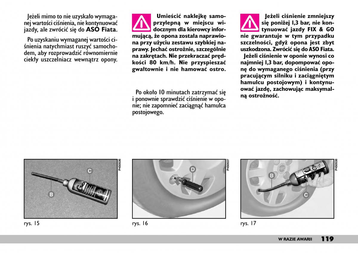 Fiat Punto II 2 instrukcja obslugi / page 123