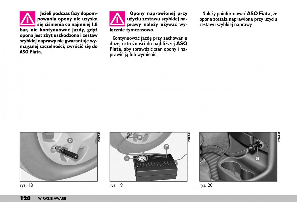 Fiat Punto II 2 instrukcja obslugi / page 124