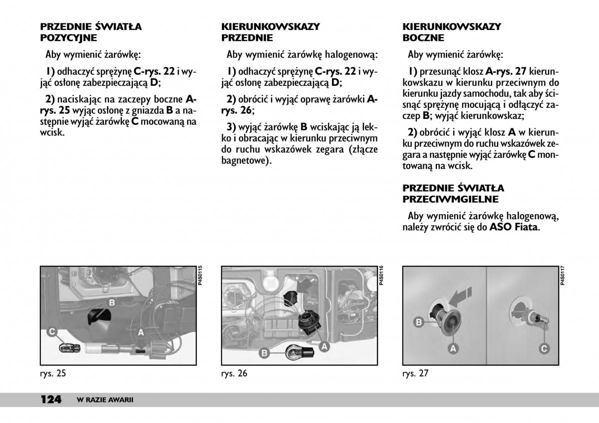 Fiat Punto II 2 instrukcja obslugi / page 128