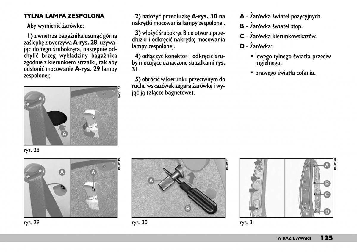 Fiat Punto II 2 instrukcja obslugi / page 129