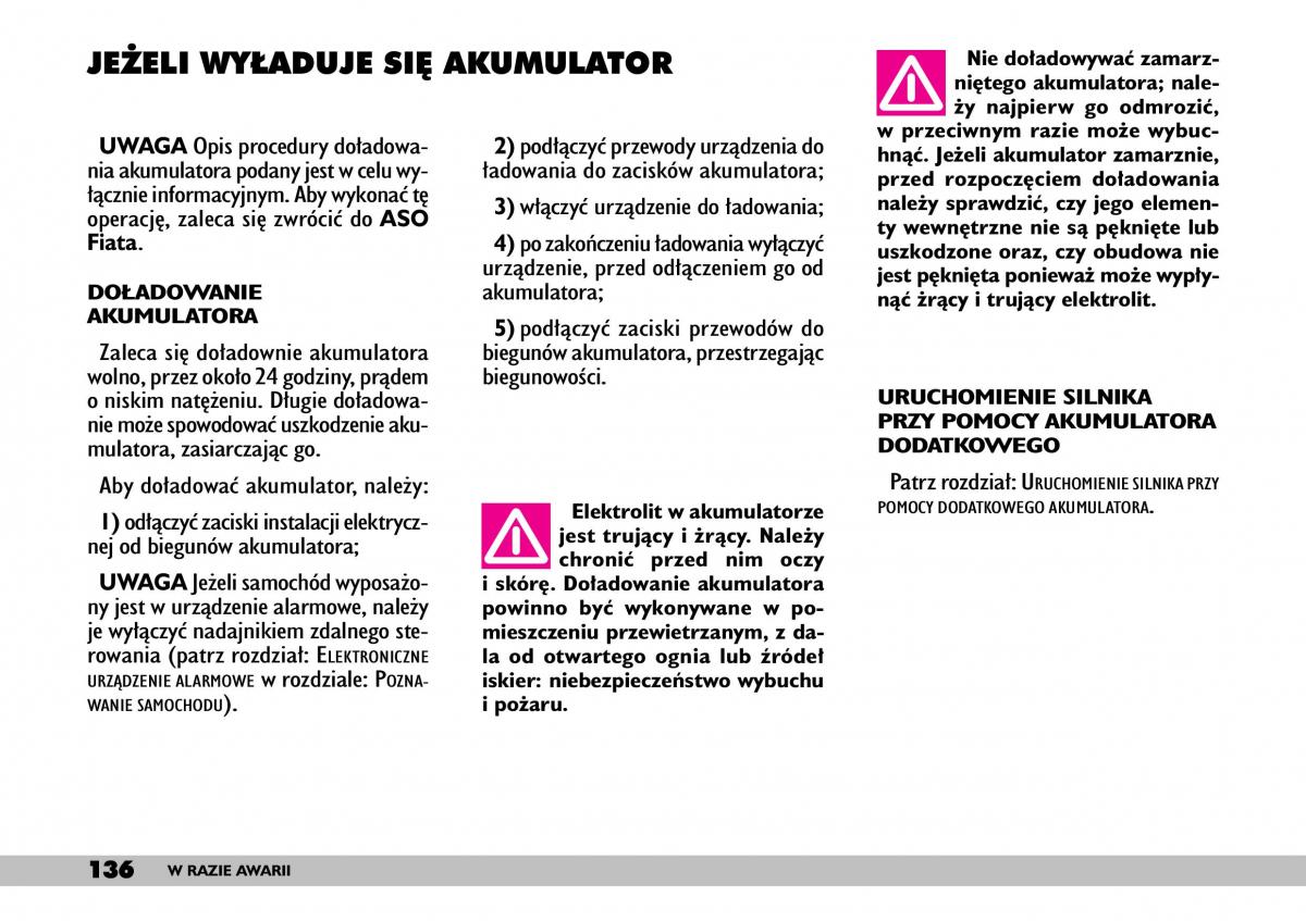 Fiat Punto II 2 instrukcja obslugi / page 140