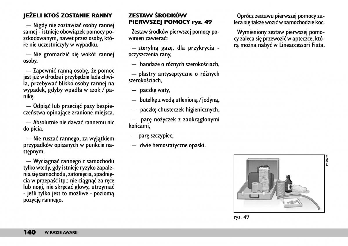 Fiat Punto II 2 instrukcja obslugi / page 144