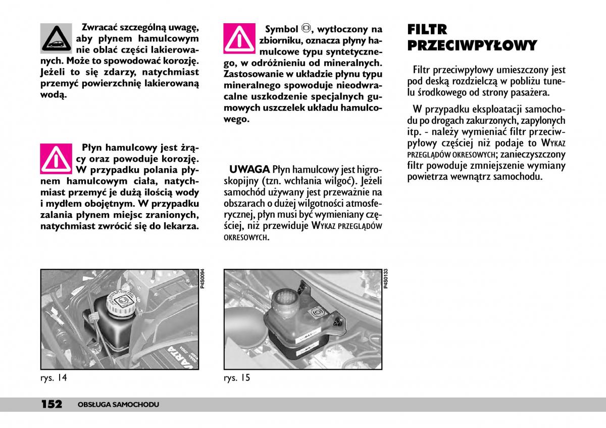 Fiat Punto II 2 instrukcja obslugi / page 156