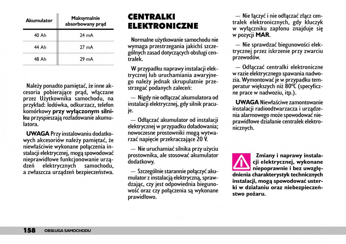 Fiat Punto II 2 instrukcja obslugi / page 162