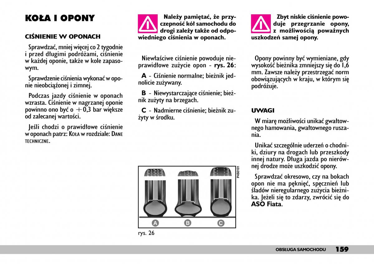 Fiat Punto II 2 instrukcja obslugi / page 163