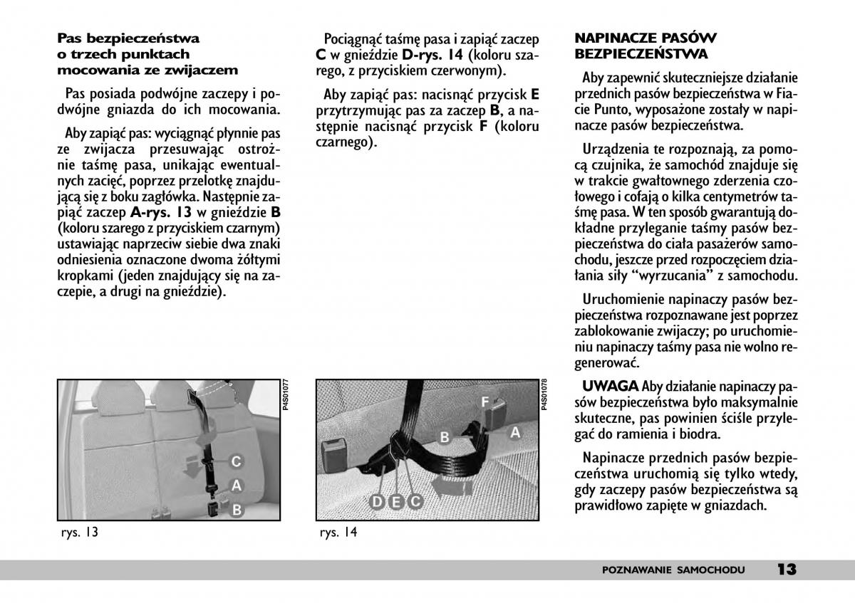 manual  Fiat Punto II 2 instrukcja / page 17