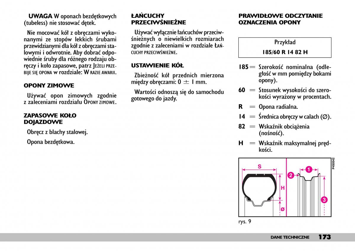 Fiat Punto II 2 instrukcja obslugi / page 177