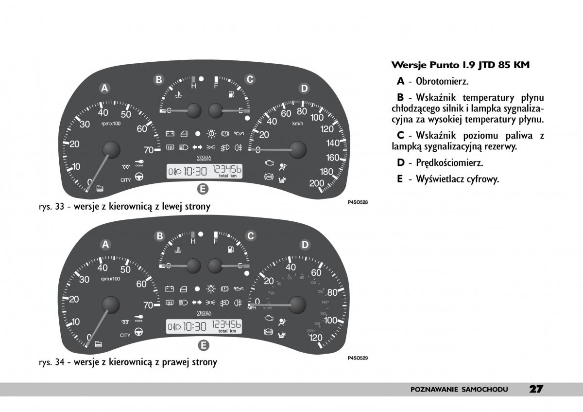 Fiat Punto II 2 instrukcja obslugi / page 31