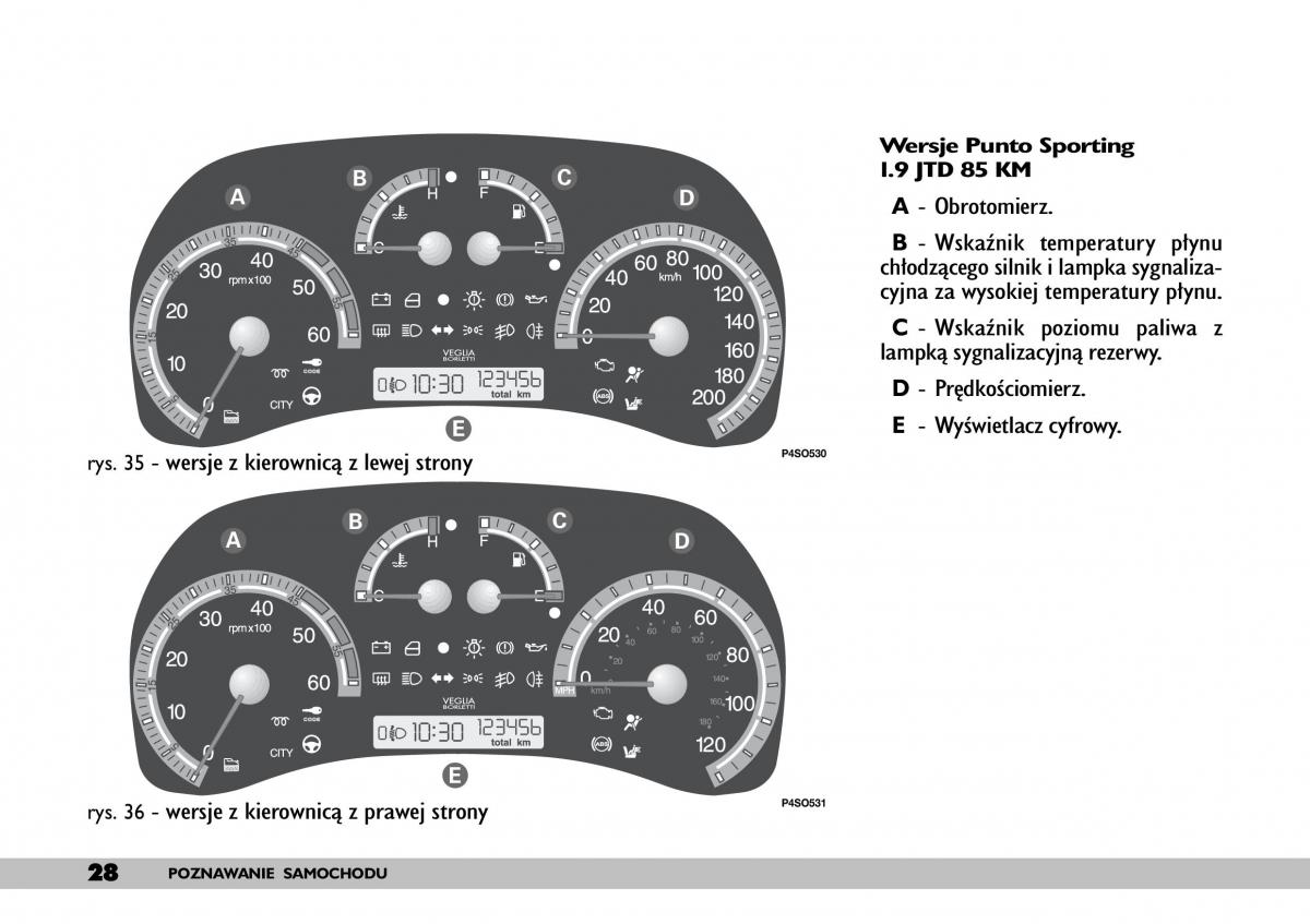 Fiat Punto II 2 instrukcja obslugi / page 32