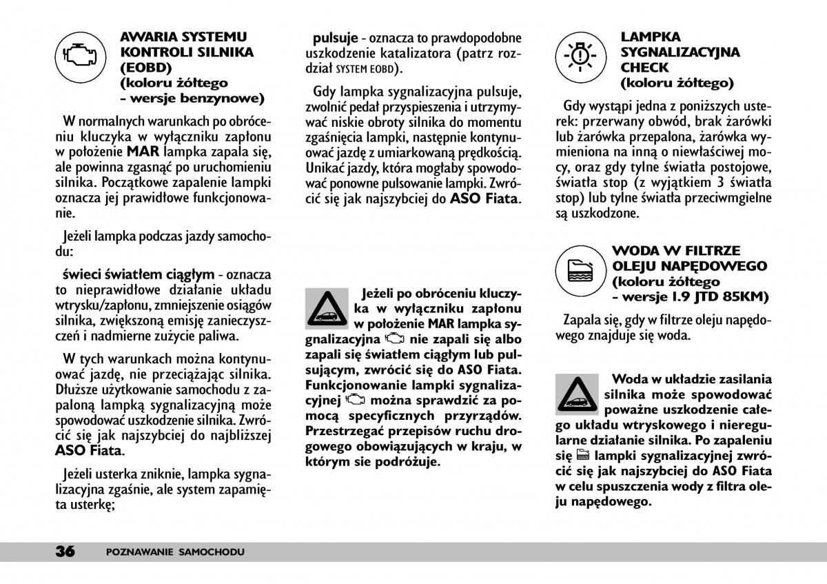 Fiat Punto II 2 instrukcja obslugi / page 40