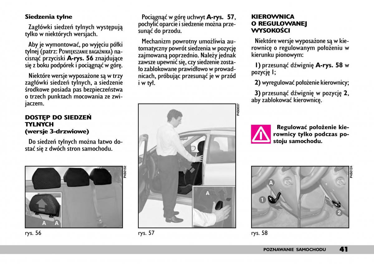 Fiat Punto II 2 instrukcja obslugi / page 45