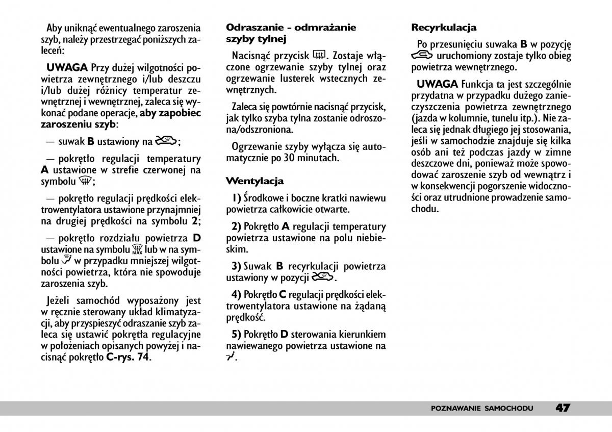 Fiat Punto II 2 instrukcja obslugi / page 51