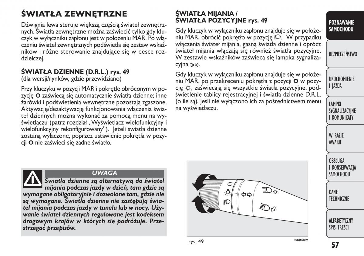 manual  Fiat Punto III 3 instrukcja / page 59