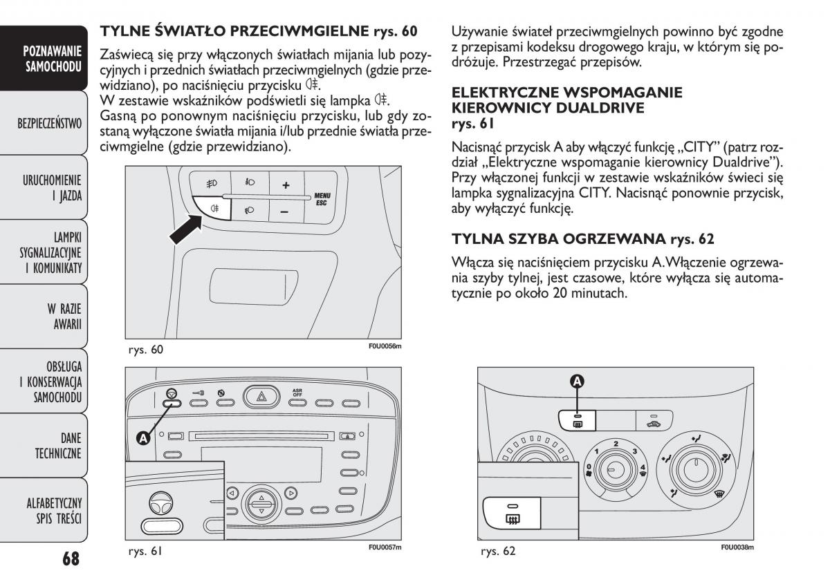 manual  Fiat Punto III 3 instrukcja / page 70