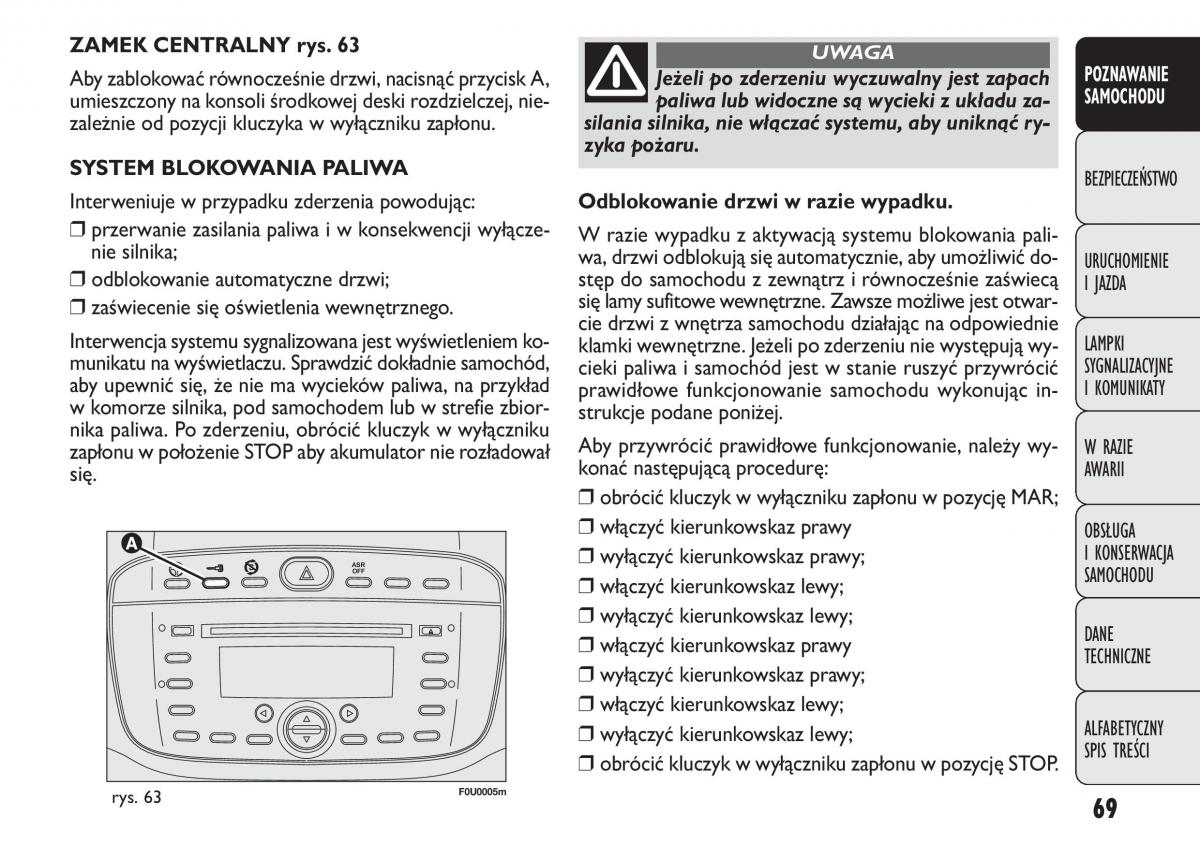 manual  Fiat Punto III 3 instrukcja / page 71