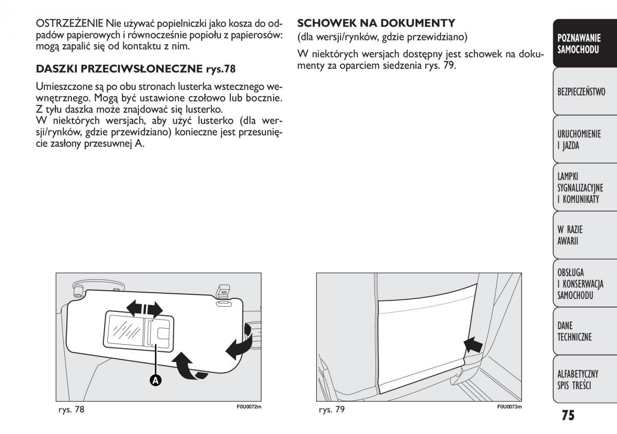 manual  Fiat Punto III 3 instrukcja / page 77