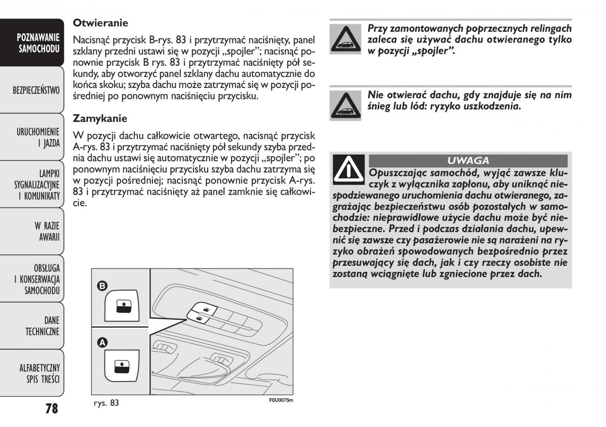 Fiat Punto III 3 instrukcja obslugi / page 80