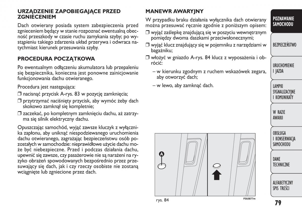 manual  Fiat Punto III 3 instrukcja / page 81