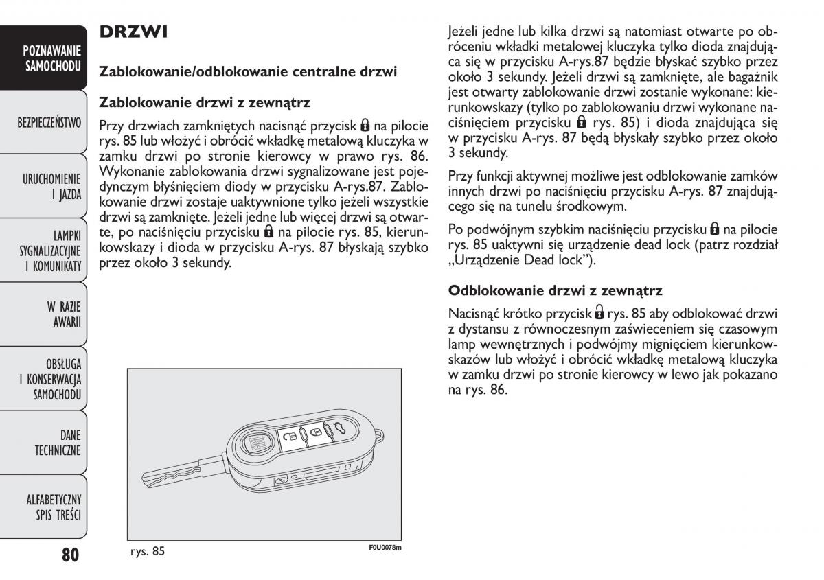 manual  Fiat Punto III 3 instrukcja / page 82