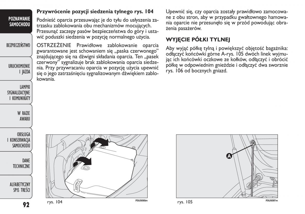 manual  Fiat Punto III 3 instrukcja / page 94