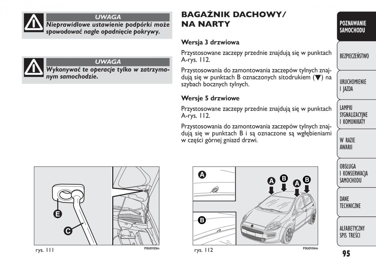 manual  Fiat Punto III 3 instrukcja / page 97