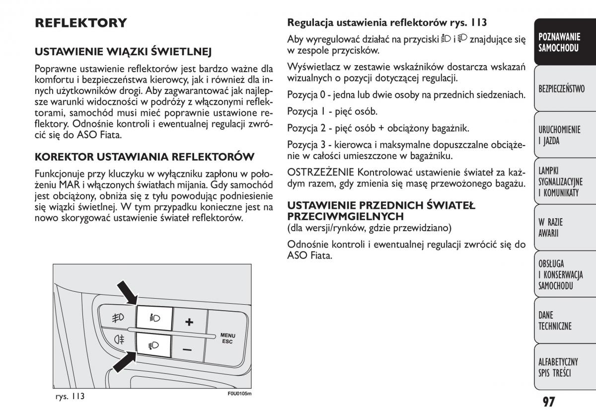 Fiat Punto III 3 instrukcja obslugi / page 99