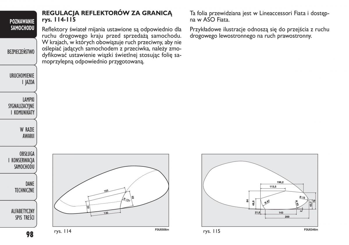 manual  Fiat Punto III 3 instrukcja / page 100