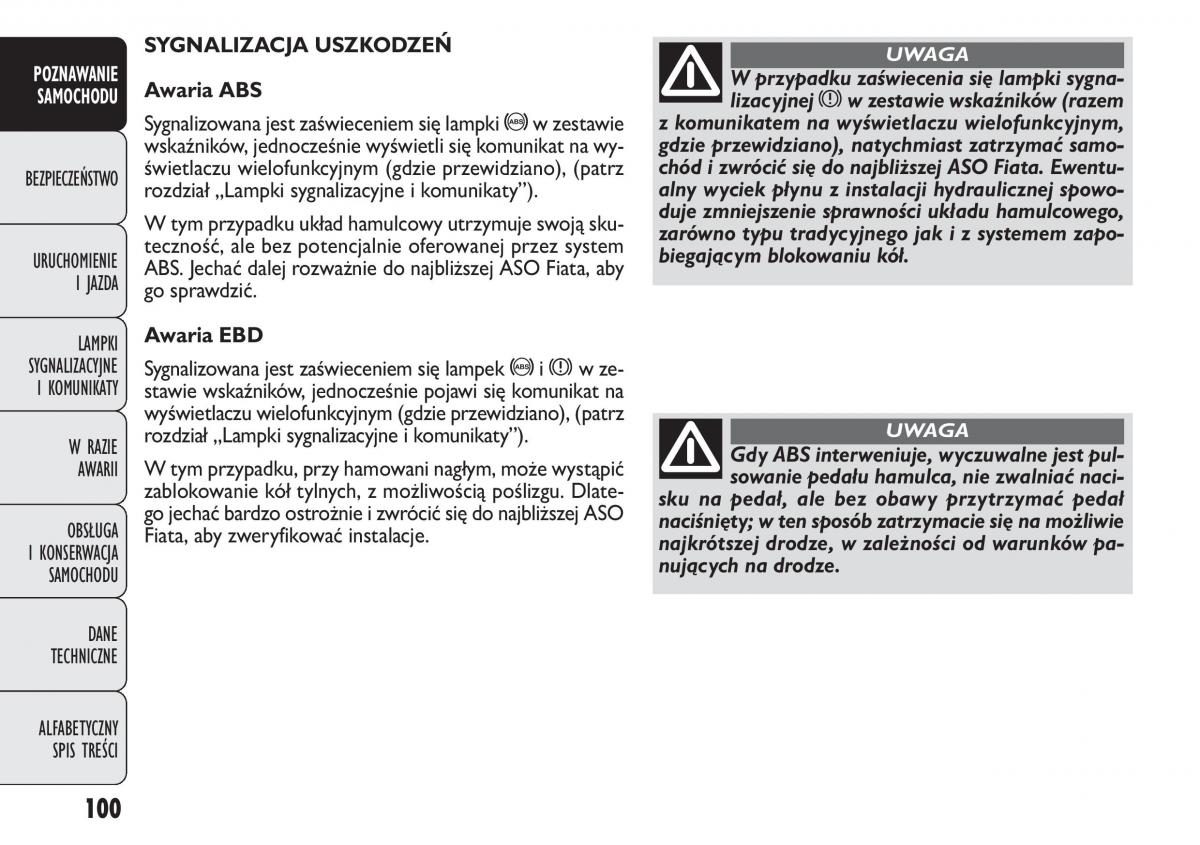 manual  Fiat Punto III 3 instrukcja / page 102