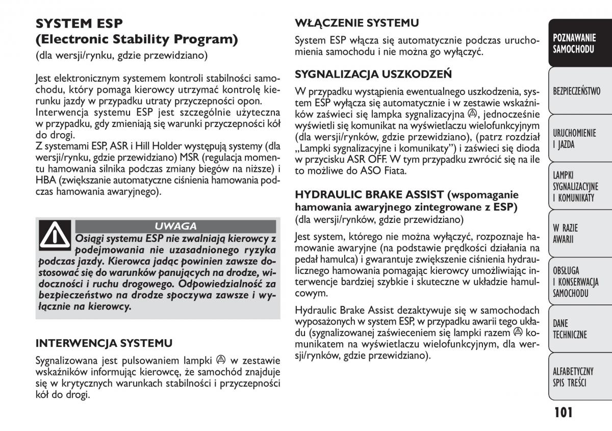 manual  Fiat Punto III 3 instrukcja / page 103