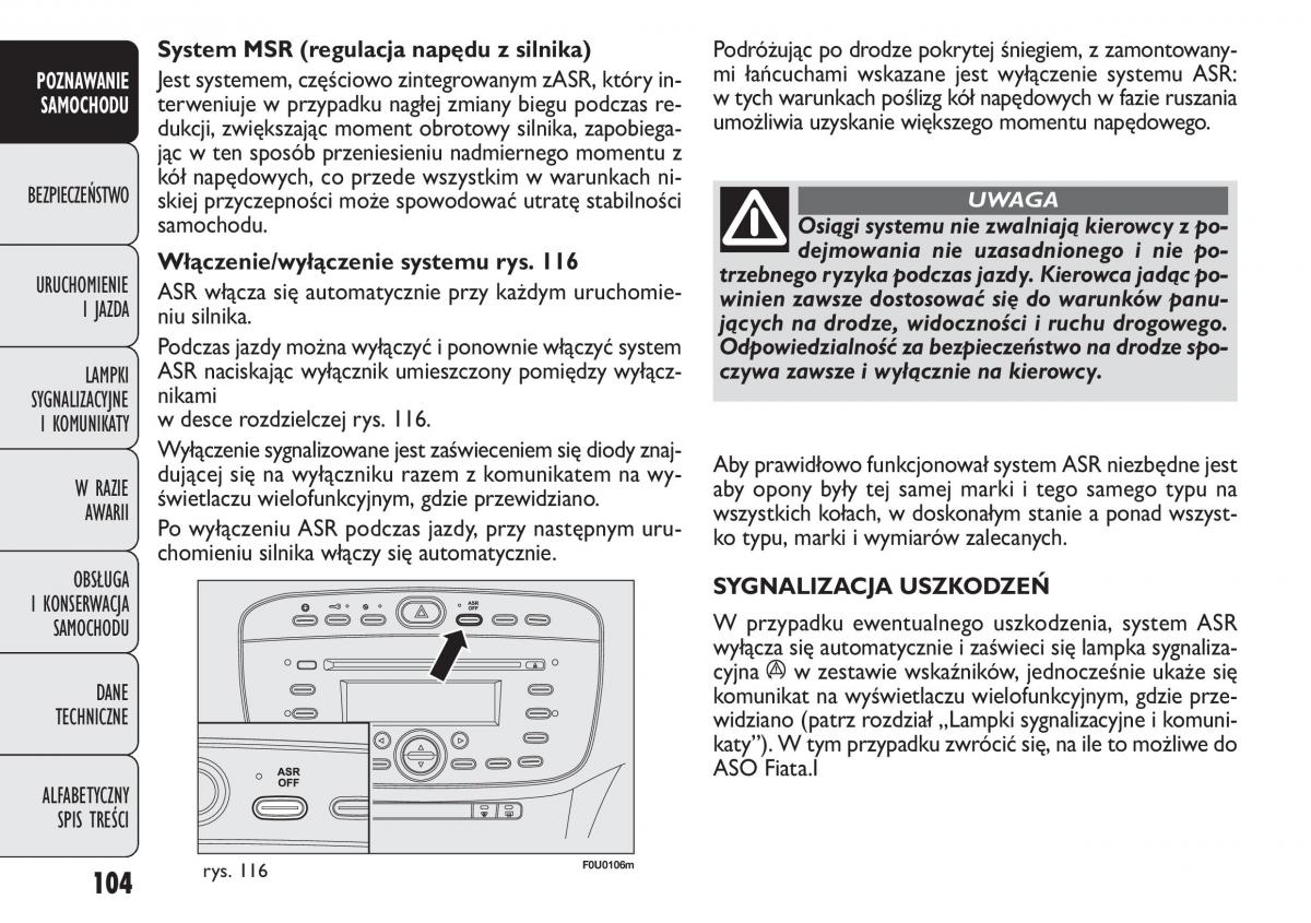 manual  Fiat Punto III 3 instrukcja / page 106